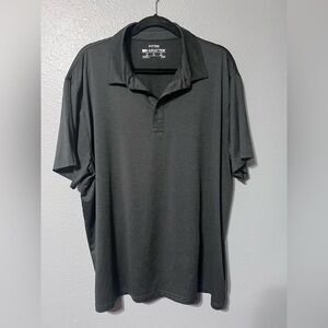 Ariattek Fitted Polo Mens Shirt Sz XXL Black  Stretch Workwear Performance EUC.